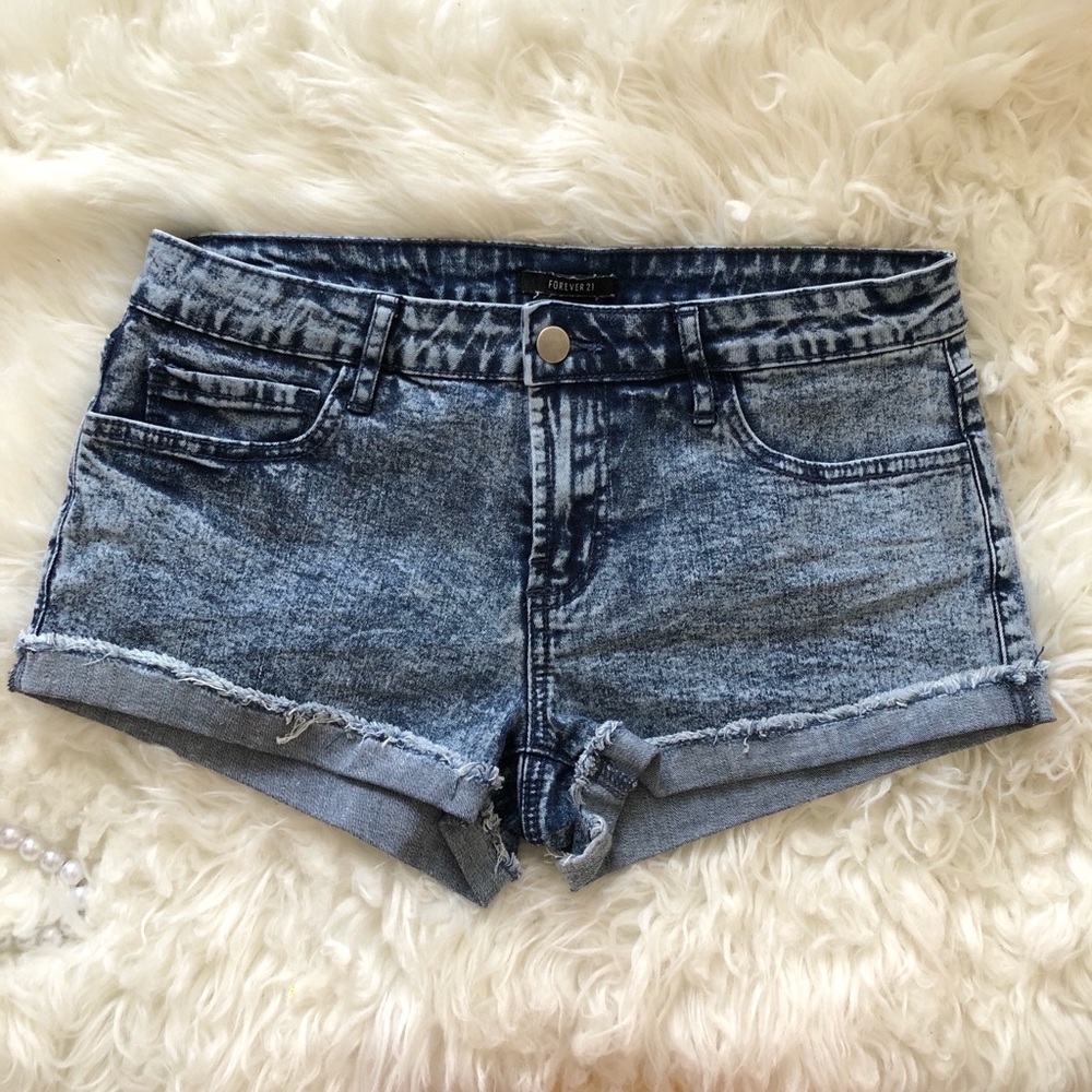 Forever 21 Mineral Wash Denim Shorts, 27